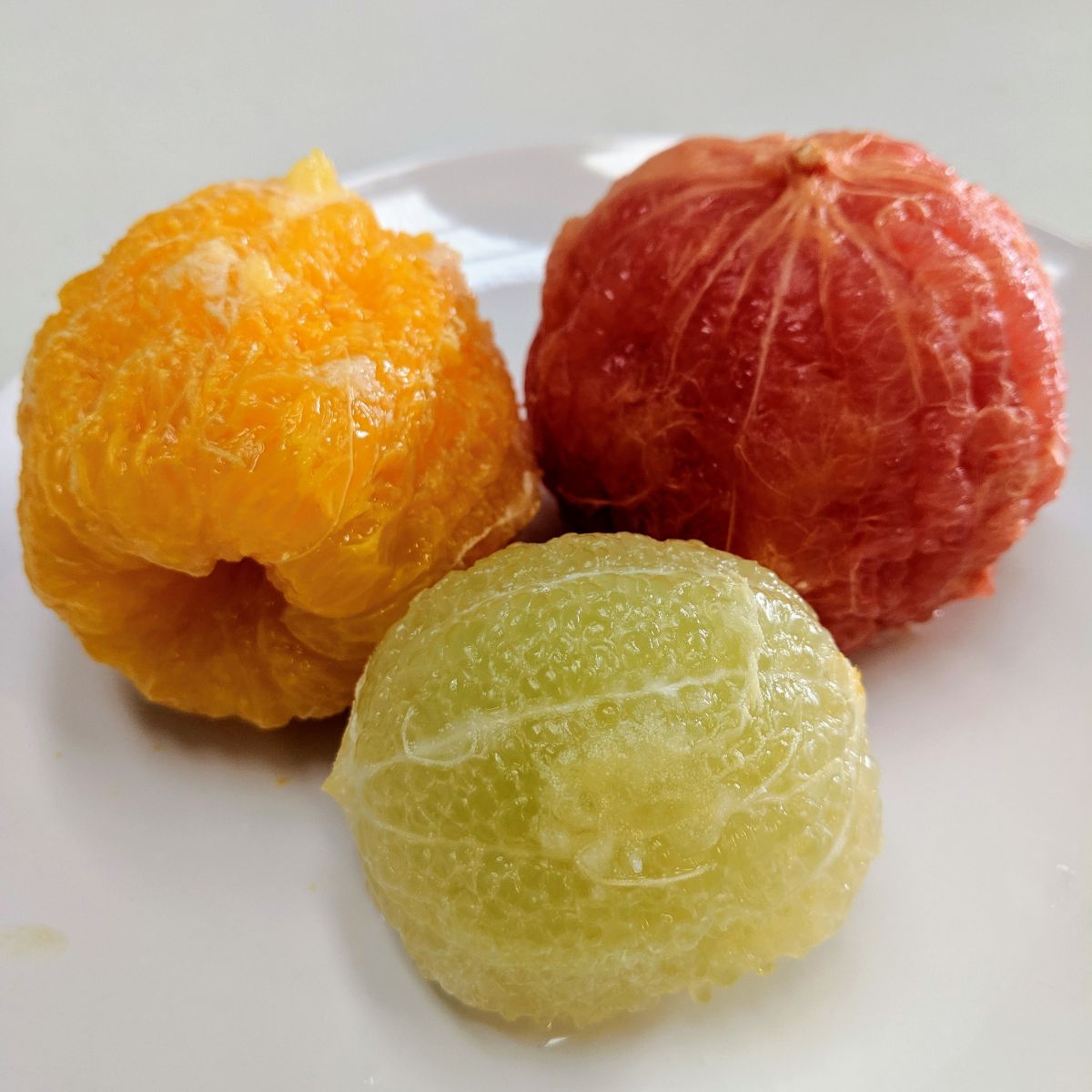 citrus fuit peeled with enzymes