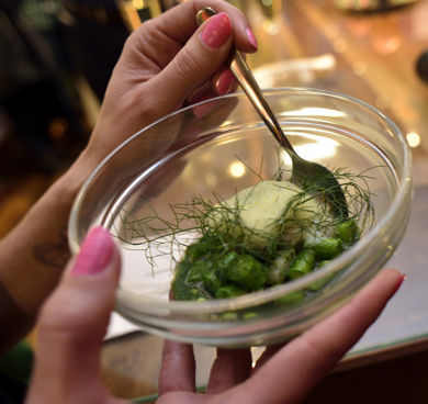 Wild foraged sea blight by Shaun Quade for ionic01 at Melbourne Food Depot ionic01 2014