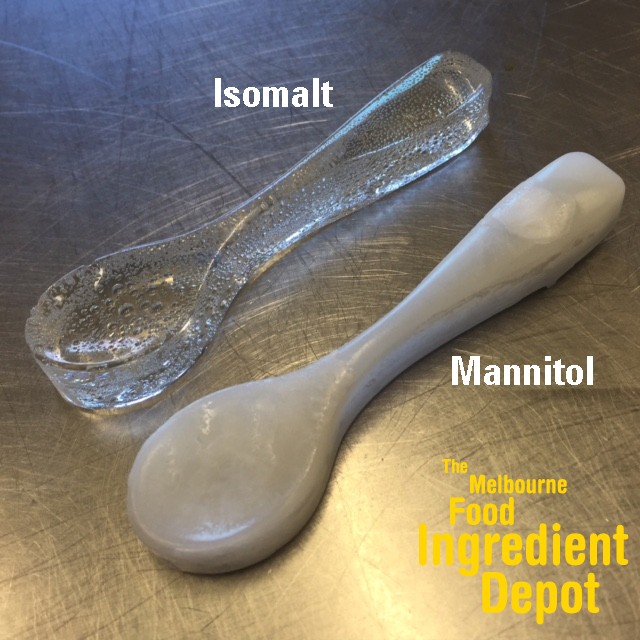 demonstration of the difference between isomalt and mannitol